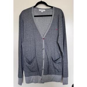 Five Four Men's Malvern Cardigan in Gray Size XL